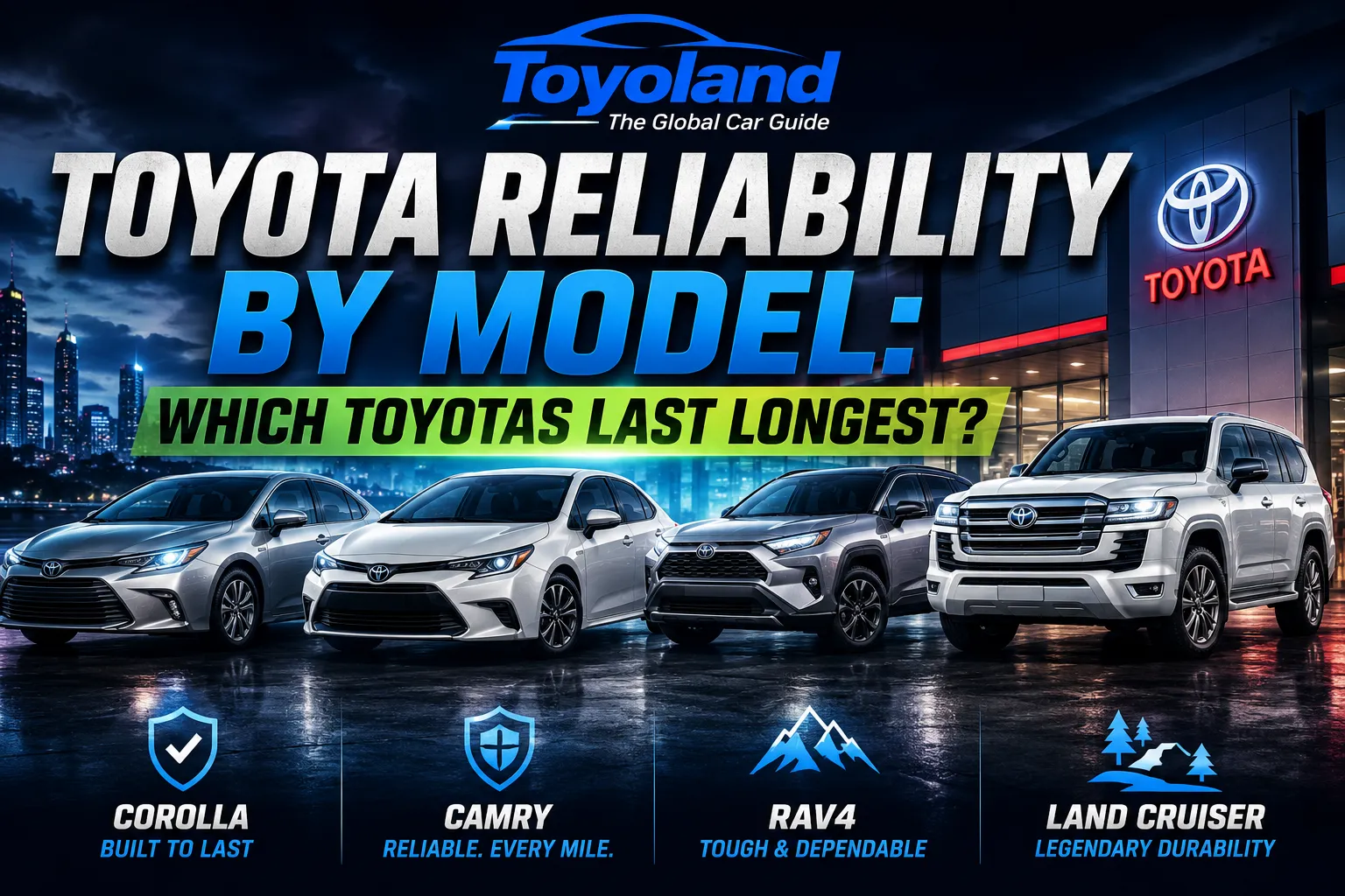 Toyota reliability by model — which Toyotas last longest
