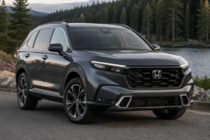 2026 Honda CR-V front three-quarter view, current generation compact SUV