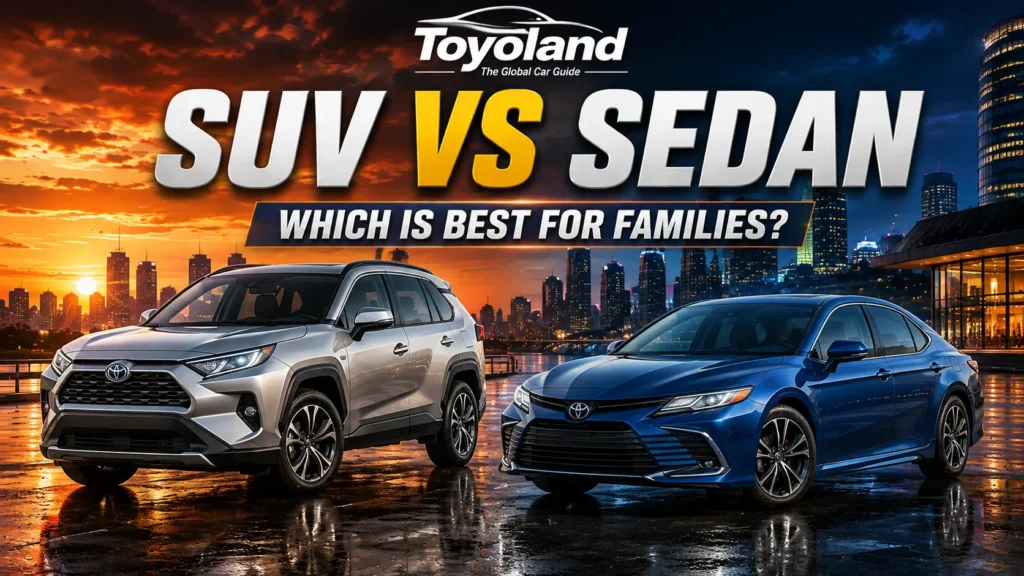 SUV vs sedan family car decision guide 2026