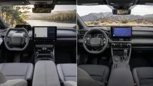 2026 Toyota bZ and RAV4 Hybrid interiors compared