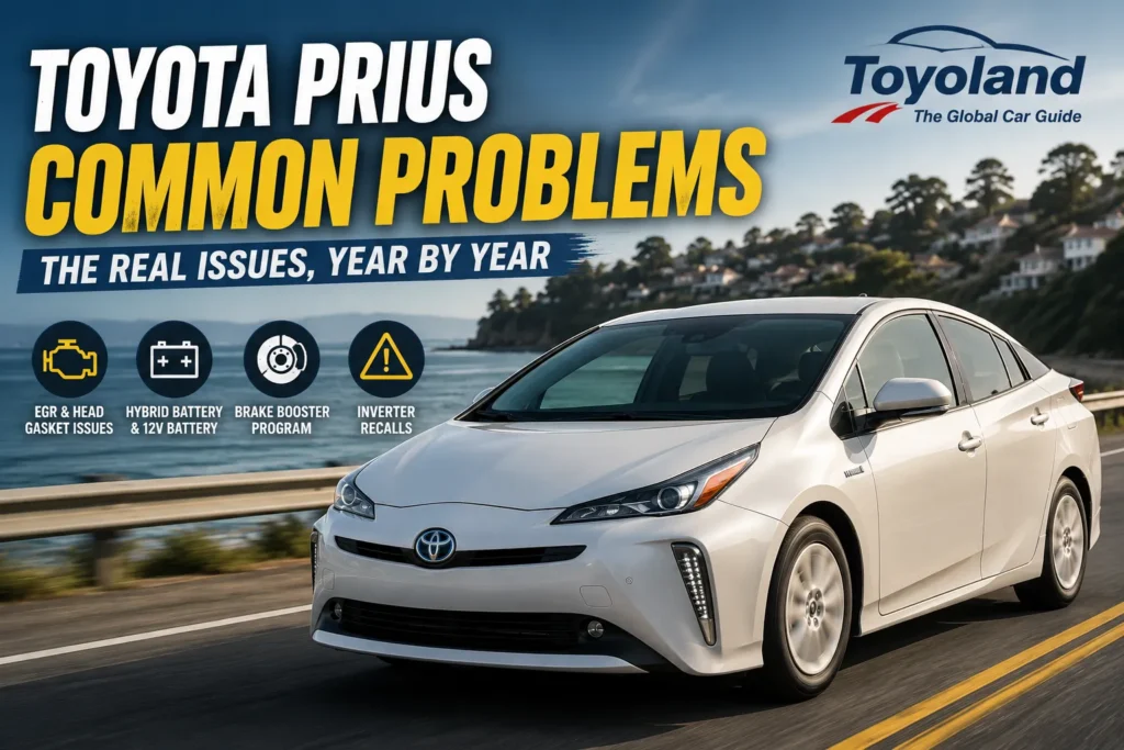 Diagnostic scan on a Toyota Prius, illustrating common Prius problems by generation